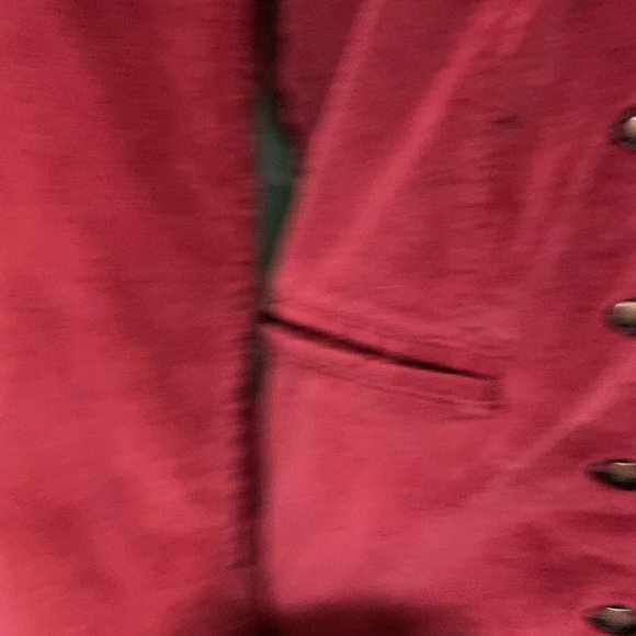 FREE PEOPLE crushed velvet heavyweight MILITARY style jacket in RIO RED sz S-NWT - Picture 10 of 15